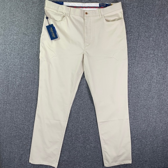 Polo Ralph Lauren Golf Pants Men 38x32 Beige Performance Stretch Modern NEW